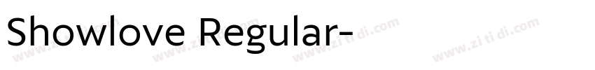 Showlove Regular字体转换